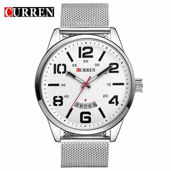 Ceas barbatesc CURREN original argintiu M8236