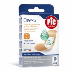 Plasturi universali PIC SOLUTION CLASSIC 25x72mm cu solutie antibacteriana 10