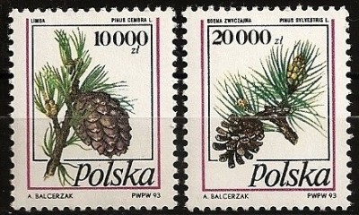 Polonia 1993 - Flora 2v.neuzat,perfecta stare(z) foto