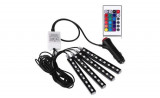 Cumpara ieftin Lumini Ambientale auto RGB LED , Telecomanda 9LED, Universal