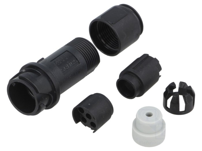 Conector circular 6 pini pe cablu IP68