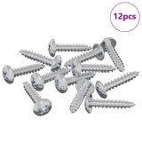 vidaXL Șuruburi din Lemn 12 pcs Argintiu M3,5 x 20 mm Oțel 864524