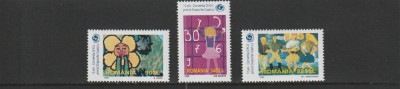 ROMANIA 1999 LP 1497 ANIVERSAREA CONVENTIEI ONU DREPTURILE COPILULUI SERIE MNH foto