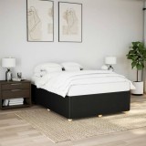 VidaXL Cadru de pat fără saltea, negru, 140x190 cm, textil 3284937
