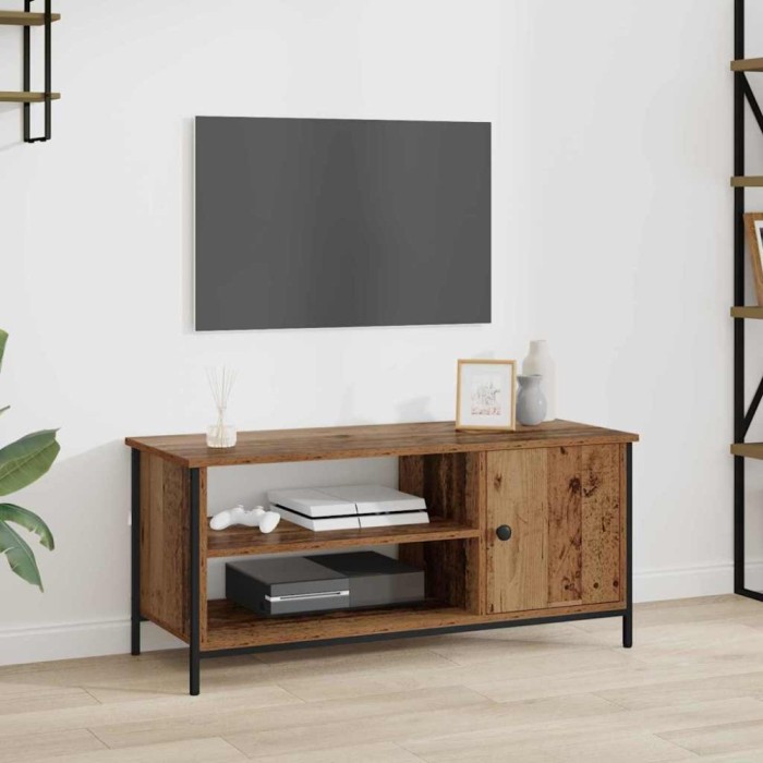 vidaXL Cabinet TV cu raft Lemn vechi 100 x 40 x 45 cm Lemn compozit