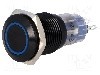 Intrerupator anti-vandalism, ON-(ON), &Oslash;16mm, ONPOW - LAS2-GQF-11E/B/12V/A/FP