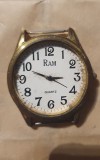 Ceas nefunctional vintage RAM Quarz, fara cadran, 37 mm