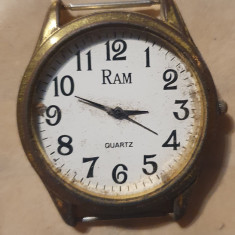 Ceas nefunctional vintage RAM Quarz, fara cadran, 37 mm
