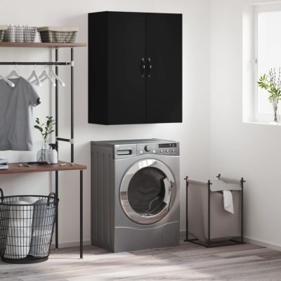 vidaXL Dulap montat pe perete, negru, 69,5x34x90 cm, lemn prelucrat 834979 foto