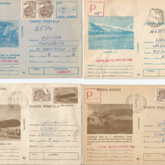 România, lot 4 cărţi poştale circulate, aerofilatelie 10