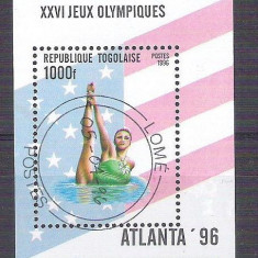 Togo 1996 Sport, Olympics, perf. sheet, used AB.013