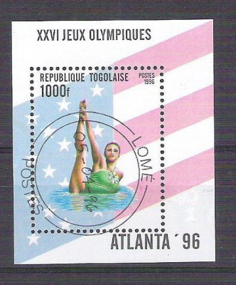 Togo 1996 Sport, Olympics, perf. sheet, used AB.013 foto