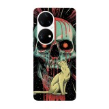 Husa compatibila cu Huawei Nova Y70 model Evil cat, Silicon, TPU, Viceversa, Transparent, Carcasa
