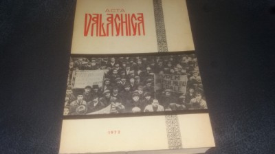 ACTA VALACHICA 1972 foto