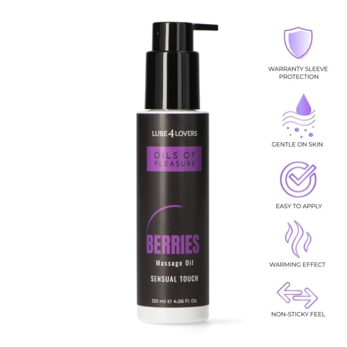 Ulei de Masaj cu Efect de Incalzire, Oils of Pleasure, Fructe de Padure, 120 ml