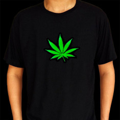 Tricou luminos cu egalizator Marijuana foto