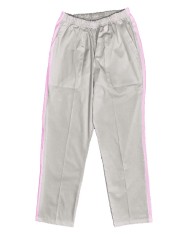 Pantaloni Medicali Pe Stil, Albi cu dunga Roz deschis cu Elastan cu Elastic - XS, talia-1-100cm foto