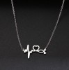 Set Lant+ pandantiv Stethoscope Heartbeat SILVER -FINUT --- Cod LC232L