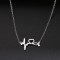 Set Lant+ pandantiv Stethoscope Heartbeat SILVER -FINUT --- Cod LC232L