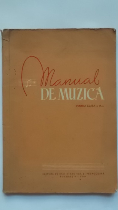 A. Motora-Ionescu, I. Serfezi - Manual de muzica pentru clasa a IX-a