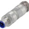 Conector M12 drept, cod D, 4 pini