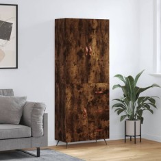 vidaXL Dulap &icirc;nalt, stejar fumuriu, 69,5x34x180, lemn compozit 3195880