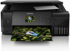 Multifunctional inkjet color epson ecotank ciss l7160 dimensiune a4 (printarecopiere scanare) printare borderless viteza 13ppm foto