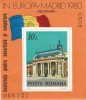 Rom&acirc;nia, LP 1018/1980, C.S.C.E., Madrid, colita dantelata, MNH, Nestampilat