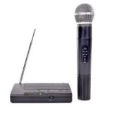 Microfon Fara Fir BA-300A, Receptor wireless FM cu reglaj volum, Buton...