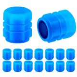 Cumpara ieftin Set 16 capace pentru supapa cauciucuri, fosforescente, universale, ABS, albastru