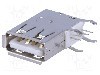 Conector USB A, versiune {{Versiune}}, in unghi 90&deg;, lateral, CONNFLY - DS1095-01-WNR0