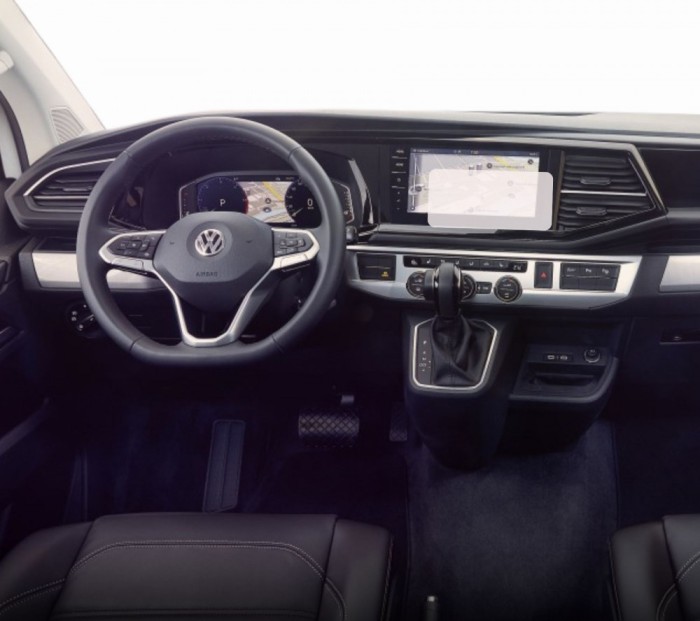 Folie Protectie Navigatie Volkswagen Multivan 2019-2021, Duragon, protectie Display Navigatie, silicon Transparent, Anti-zgarieturi, kit instalare