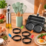 Pachet Bucatarie cu Tigaie, Ustensile si Accesorii pentru Gatit, 4 Produse