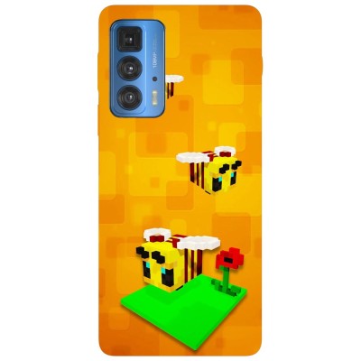Husa compatibila cu Motorola G20 model Minecraft Bees, Silicon, TPU, Viceversa foto