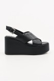 Karl Lagerfeld sandale de piele WENDY culoarea negru, KL33325