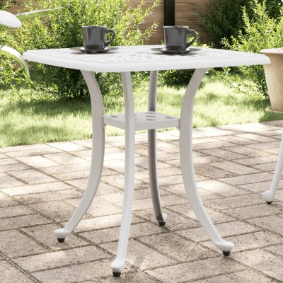 Gossi masa de gradina, alb, 53x53x53 cm, aluminiu turnat foto