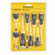 Stanley STHT16167-0 Set 8 surubelnite Cushiongrip: PH0x60mm, PH1x75mm, PH2x45mm, PH2x100mm, paralela 3.5x60mm, paralela 4x100mm, lata 5.5x100mm, lata