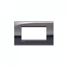 Placa ornament, 4 module, gri petrol, living light, BTICINO