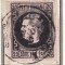 1866/1967 LP 20 c CAROL FAVORITI 20 PAR HARTIE SUBTIRE PE FRAGMENT STAMPILA HUSI