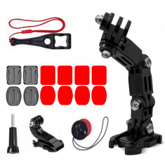 Accesoriu Camera Video de Actiune OEM Set 10 accesorii de prindere pe casca pentru camere video sport Negru foto