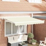 vidaXL Cortina Retractabilă Crem 300 x 200 cm Poliester și metal 3329481