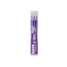 Pachet 12 buc set 3 Rezerve Roller Frixion Ball Pilot 0.7 mm varf mediu Rezerva roller Pilot Frixion Ball 0.7 mm 3 bucati/set violet