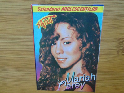 Calendar de buzunar Revista Salut anul 1995 -Mariah Carey foto