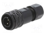 Mufă SA8 tată WEIPU IP67 2 PIN 5A 125V pentru cablu 4&divide;5mm
