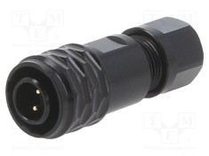 Mufă SA8 tată WEIPU IP67 2 PIN 5A 125V pentru cablu 4&divide;5mm