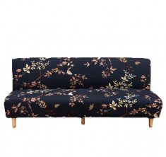 Husa universala pentru canapea, pat, model pasari si frunze, 190 x 210 cm foto
