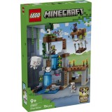 LEGO Minecraft Statia de mobi Ghast 21597, set de constructie 754 piese