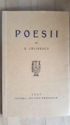 Poesii- George Calinescu 1937 foto