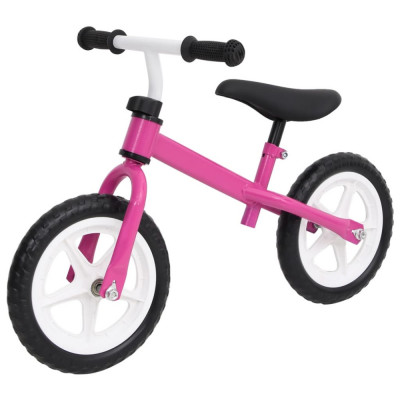 vidaXL Bicicletă pentru echilibru 9,5 inci, cu roți, roz foto
