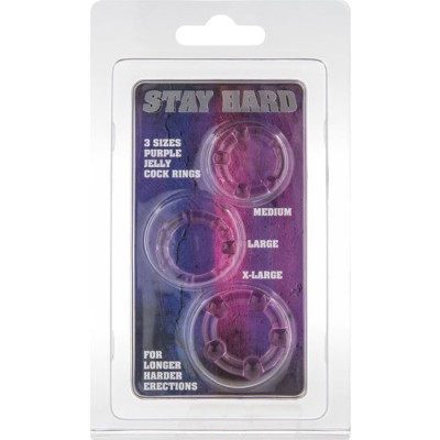 SEVEN CREATIONS - SET OF THREE LILAC PENIS RINGS foto